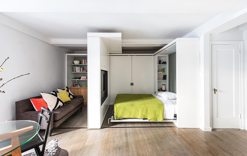 Перепланировка в двухкомнатной квартире в стиле минимализм