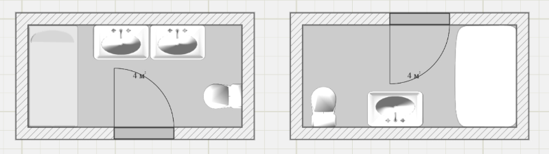 Схема длинной и узкой комнаты