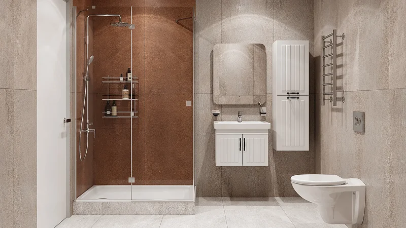 Душевая кабинка в ванной