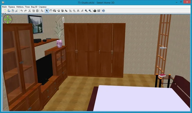 простая программа для расстановки мебели в квартире Sweet Home 3D